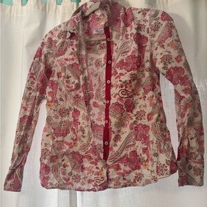 Wrangler Red and Pink Paisley Shirt